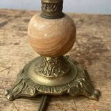Brass and stone lamp bases