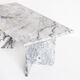 Vintage white marble coffee table - France, 1970s