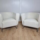 Fauteuils Chromés par Jindrich Halabala, Set de 2