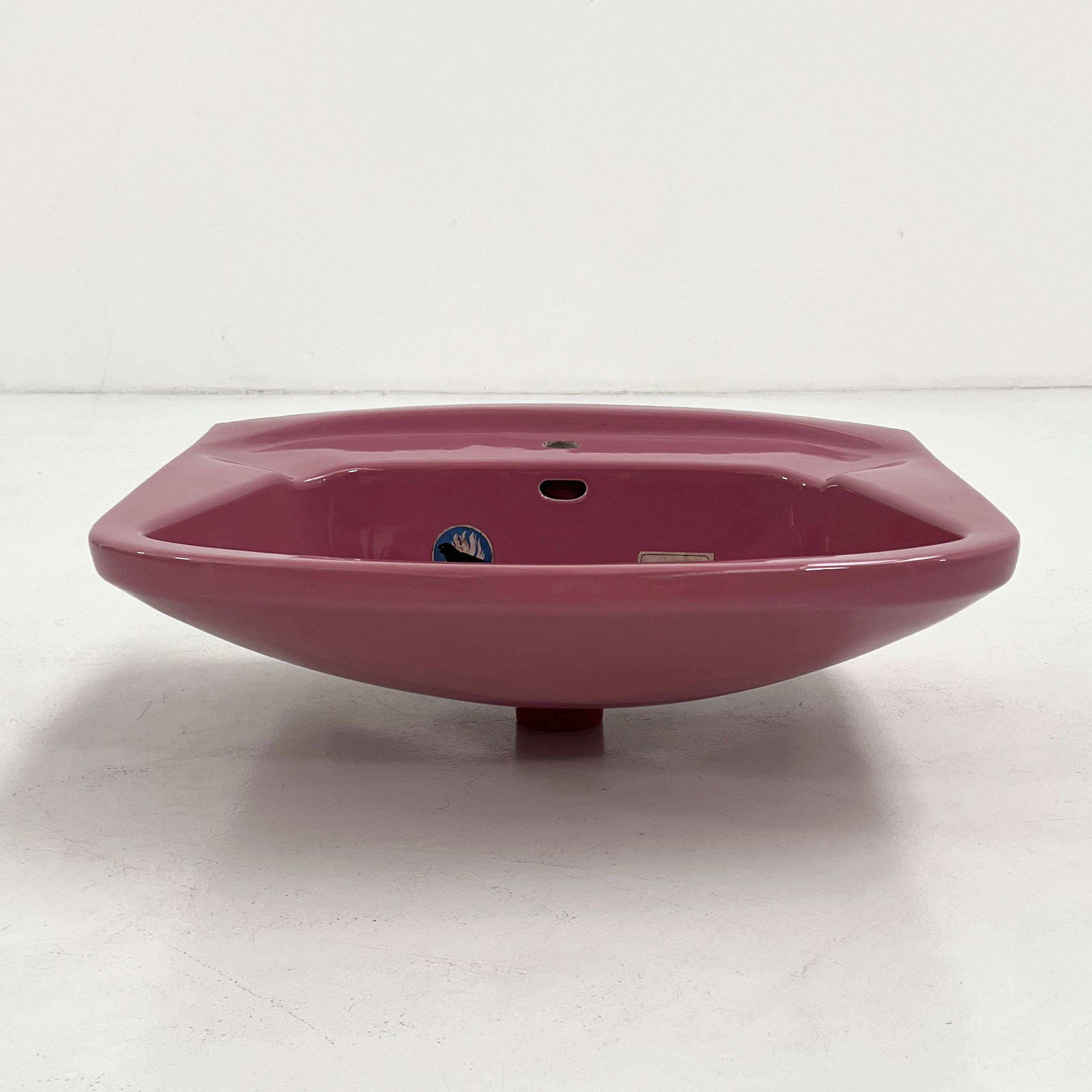 Keramag Keravit pink washbasin, 1980