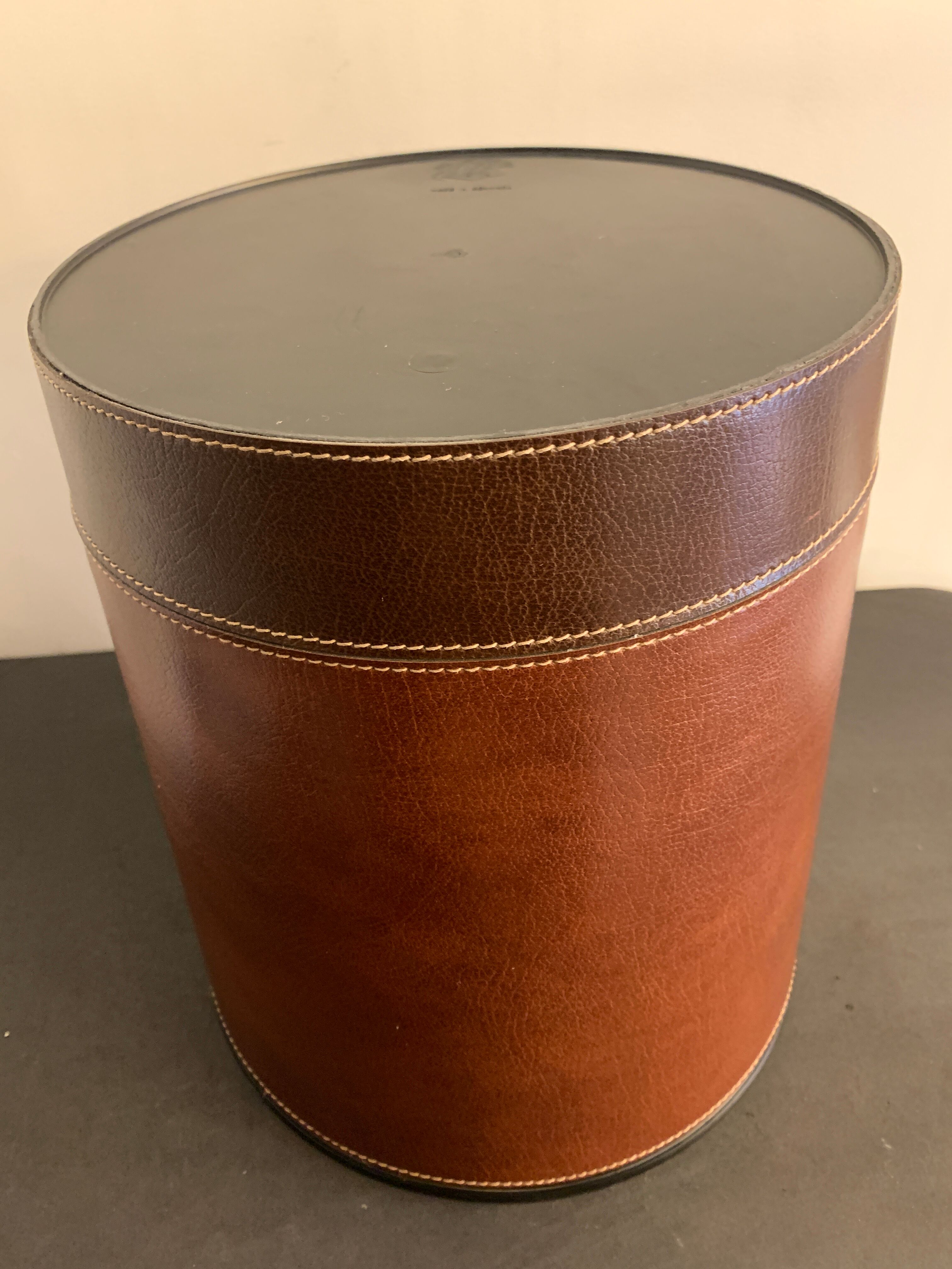 Leather wastepaper, HP & Son Vejle, Denmark, 1960