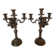 Paire de chandeliers en bronze