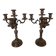 Paire de chandeliers en bronze