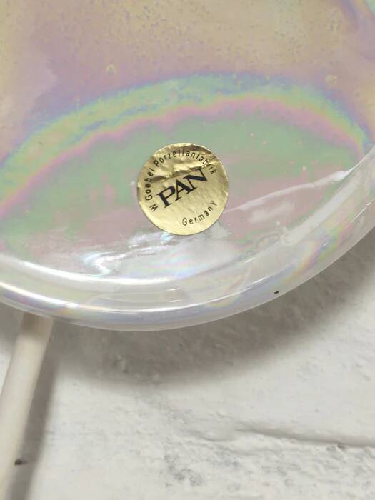 Mid-century iridescent porcelain wall lamp by Goebel for PAN Germany 1970s