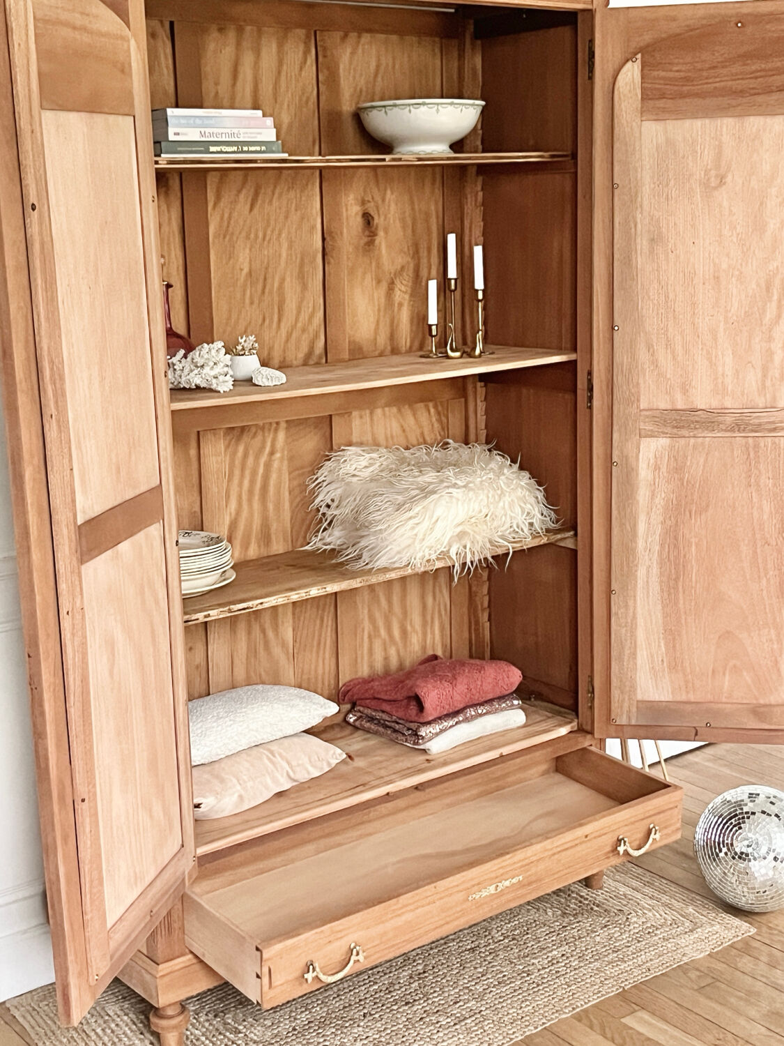 Fully restored mahogany wardrobe