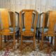 6 chaises époque Art Déco Skaï vert