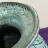 Vintage handle vase blue jeans Austruy Despinasse