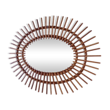 Rattan mirror