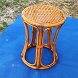 Vintage bamboo stool