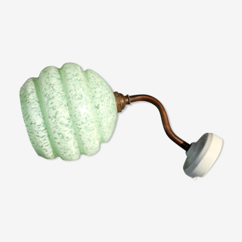 Vintage tulip wall lamp in Clichy glass