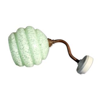 Vintage tulip wall lamp in Clichy glass