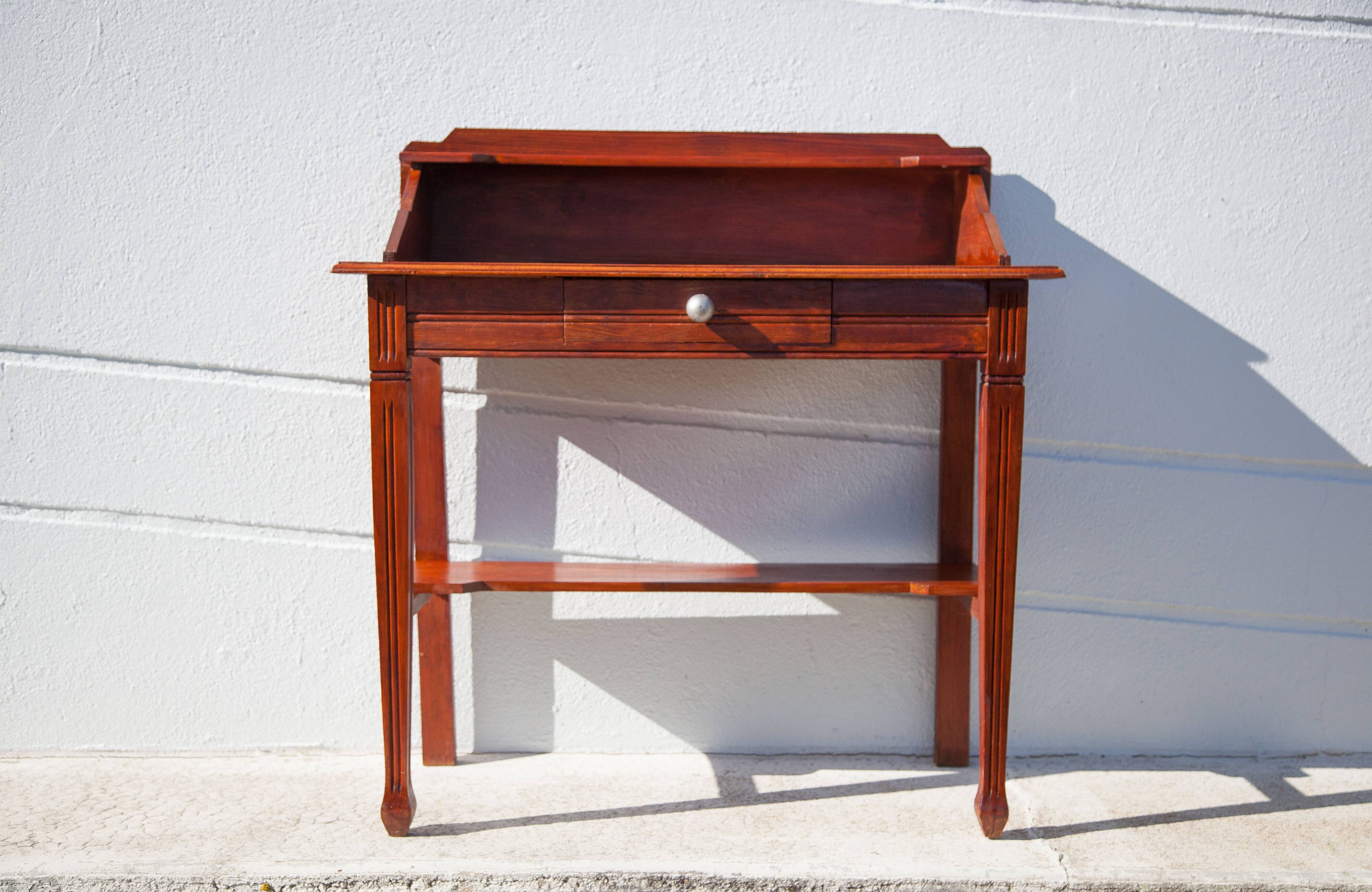 Wooden console, old wooden dressing table