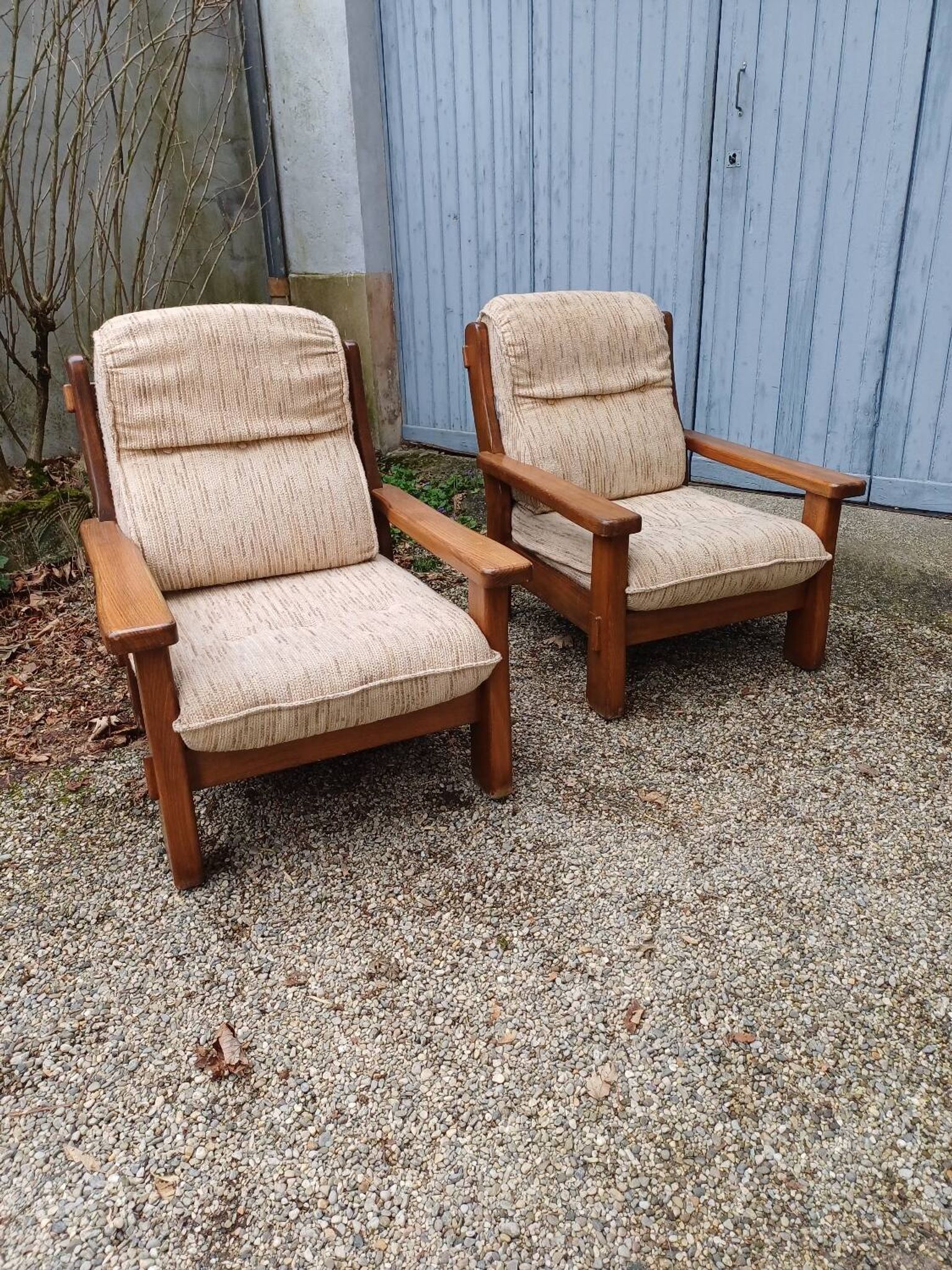 Paire de fauteuils vintage