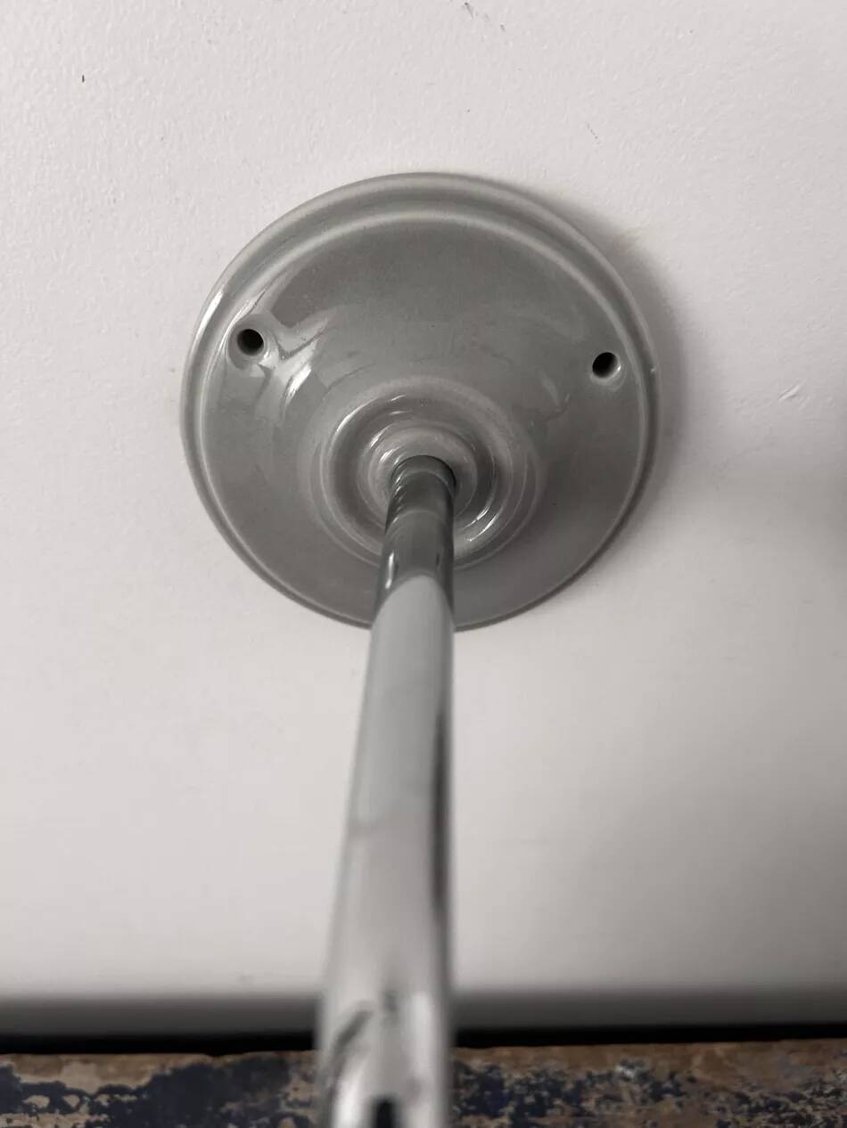 Pair of chrome wall lights