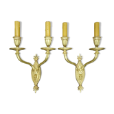 Paire d'appliques aux palmettes style Restauration début 1900