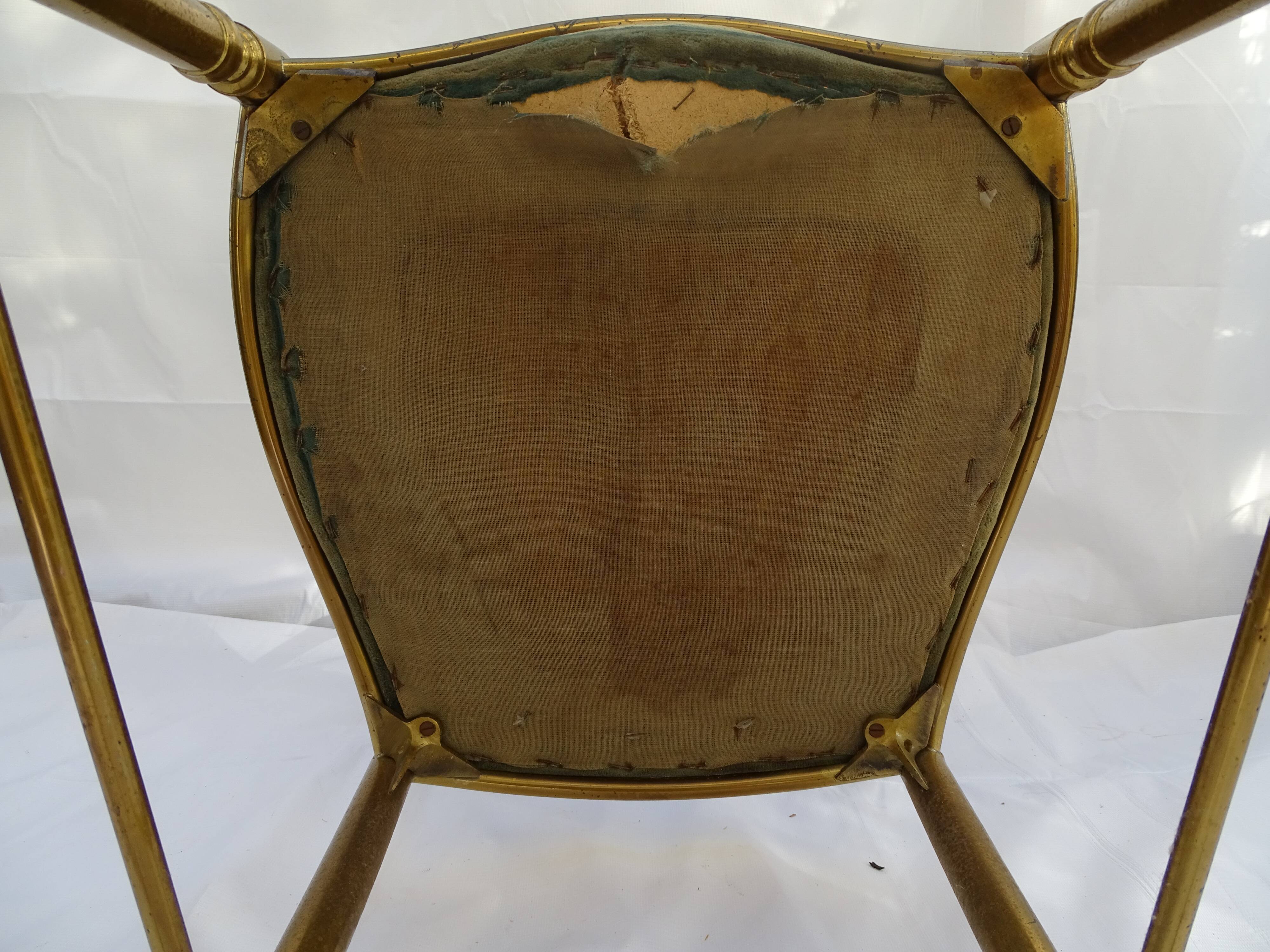 Chaise en laiton massif