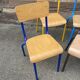 6 mismatched school chairs multicolor industrial vintage school community Mullca