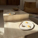 Coffee table in travertine