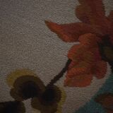 Art Nouveau, round side table with floral glass top, Danish cabinetmaker, 1920s