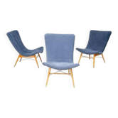 Fauteuils Shell par Miroslav Navrátil, Český Nábytek, années 1960 – ensemble de 3