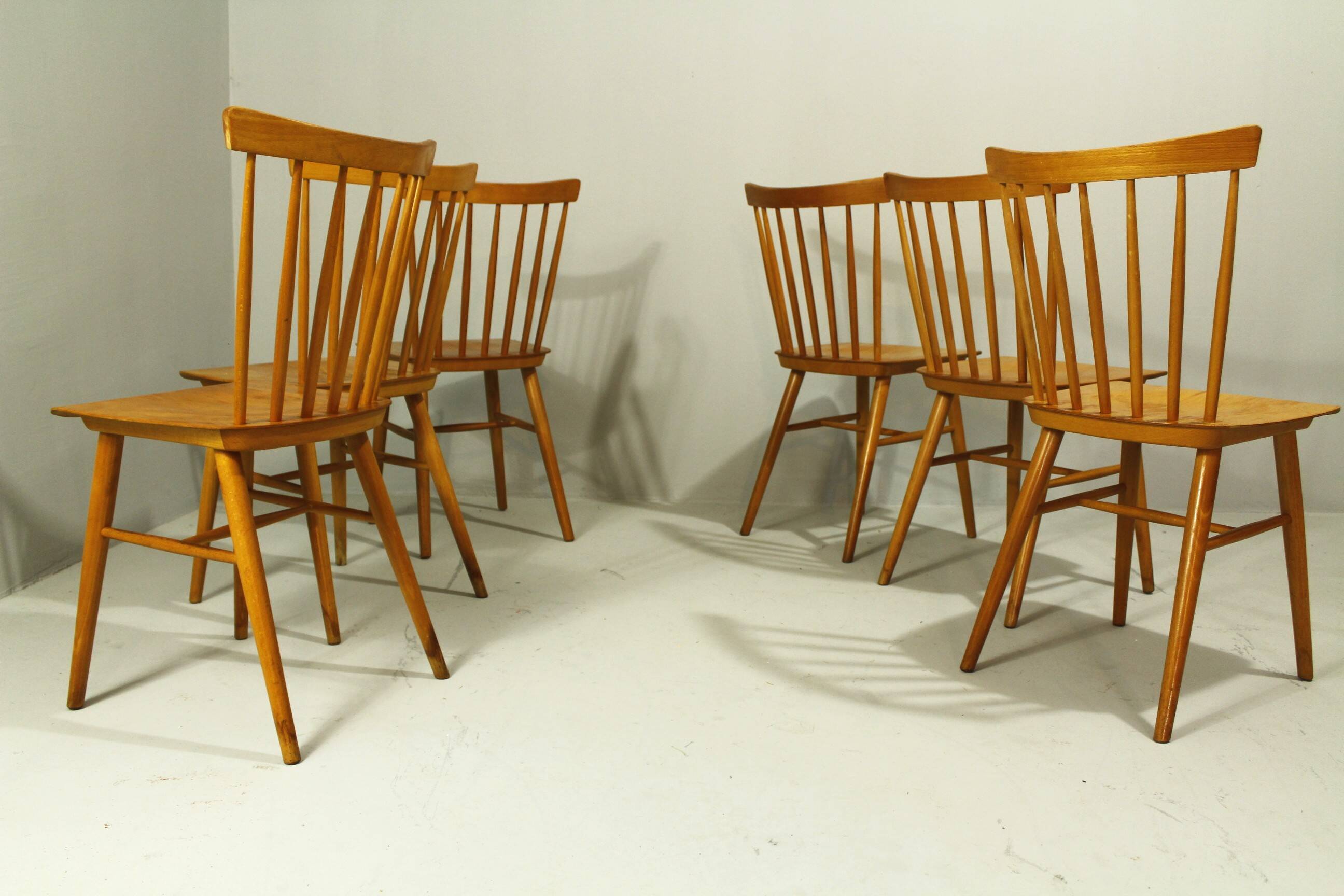 Bistro Chairs from Ton, 1970s, Set of 6