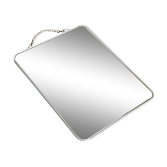 Miroir de barbier métal chromé 18x24cm