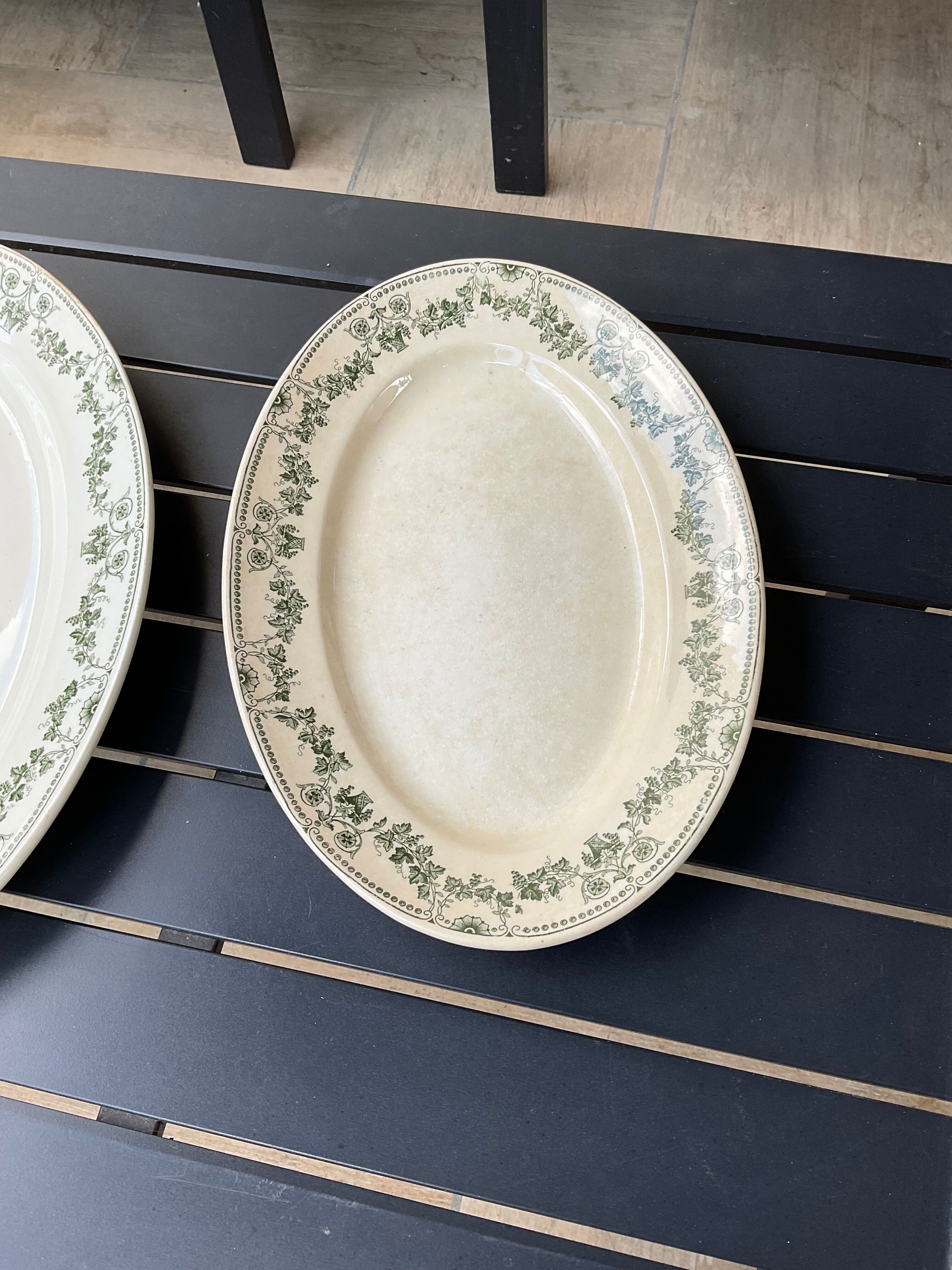 2 oval dishes . Badonvillers.model champagne
