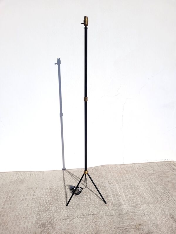 Pied de lampe ou lampadaire laiton vers 1950