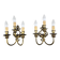 Pair of wall sconces in brass, 20th Century