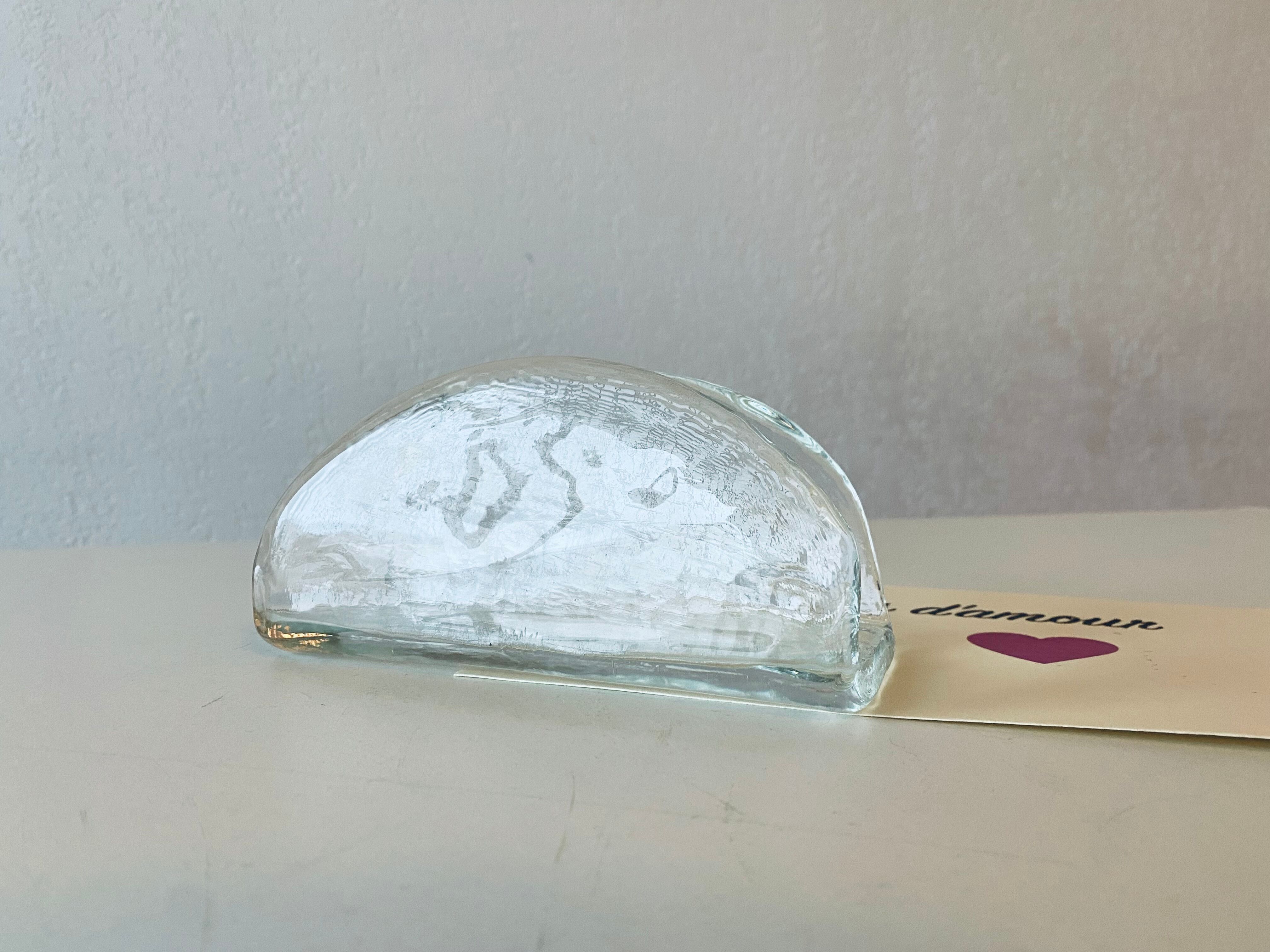 Glass letter holder