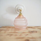 Pink opaline wall lamp