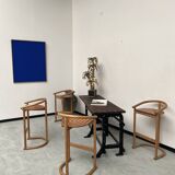 Set of 4 Allmimö stools in solid oak