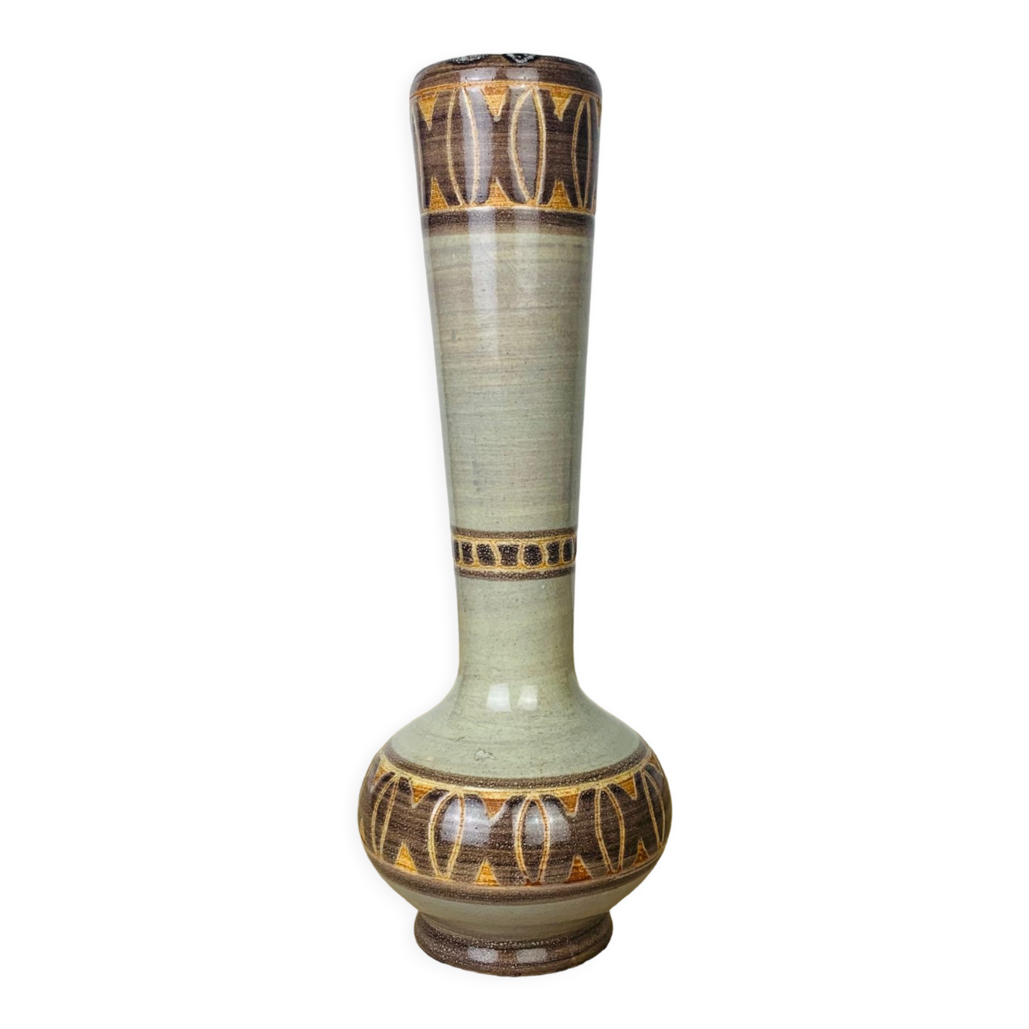 Michel gorgeon ceramic vase in vintage vallauris