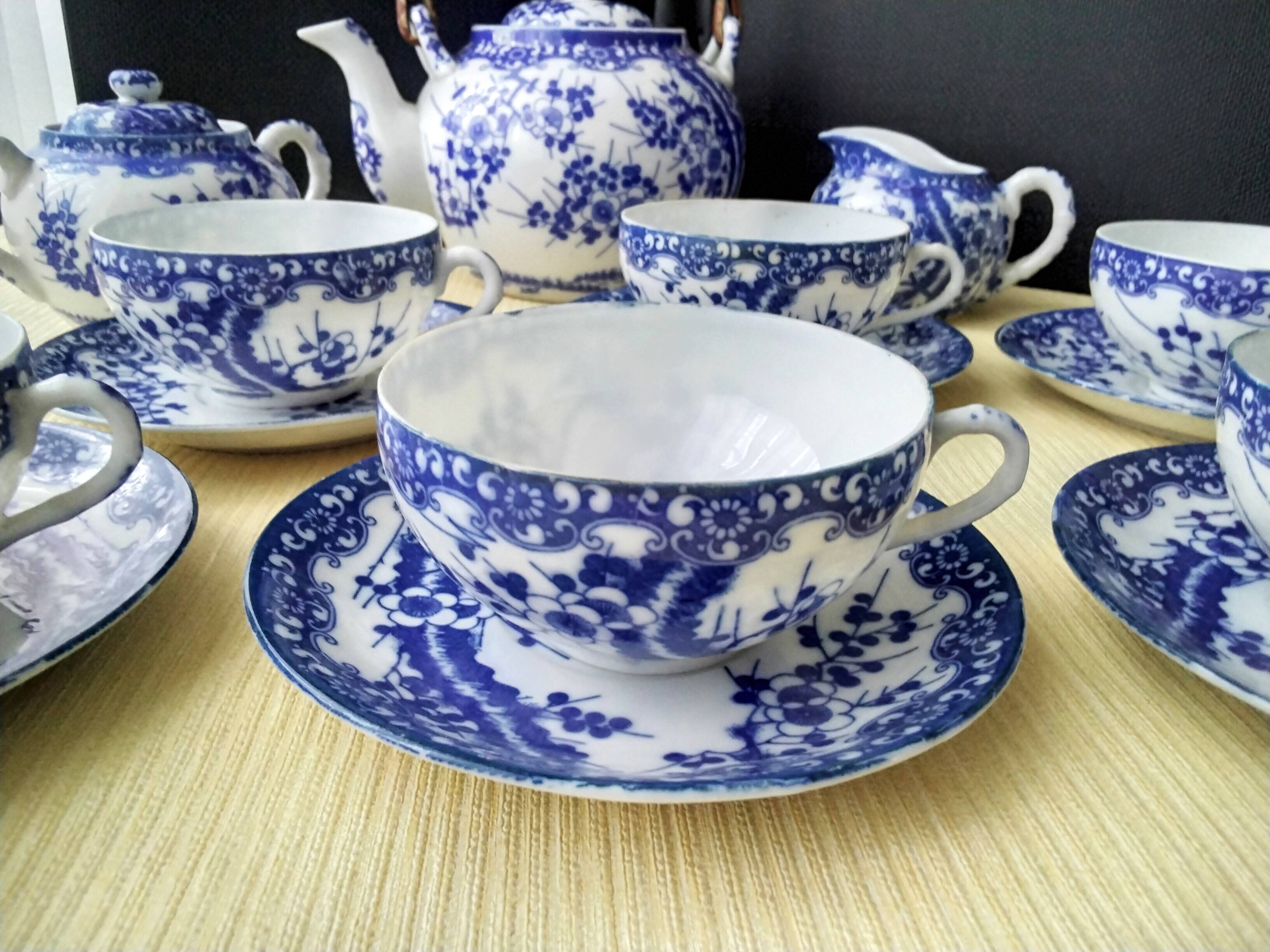 Japanese porcelain tea set