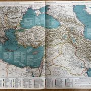 Old map Eastern Mediterranean — Trade flows 1946 | Greece,