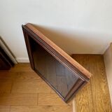 Wooden and black velvet showcase