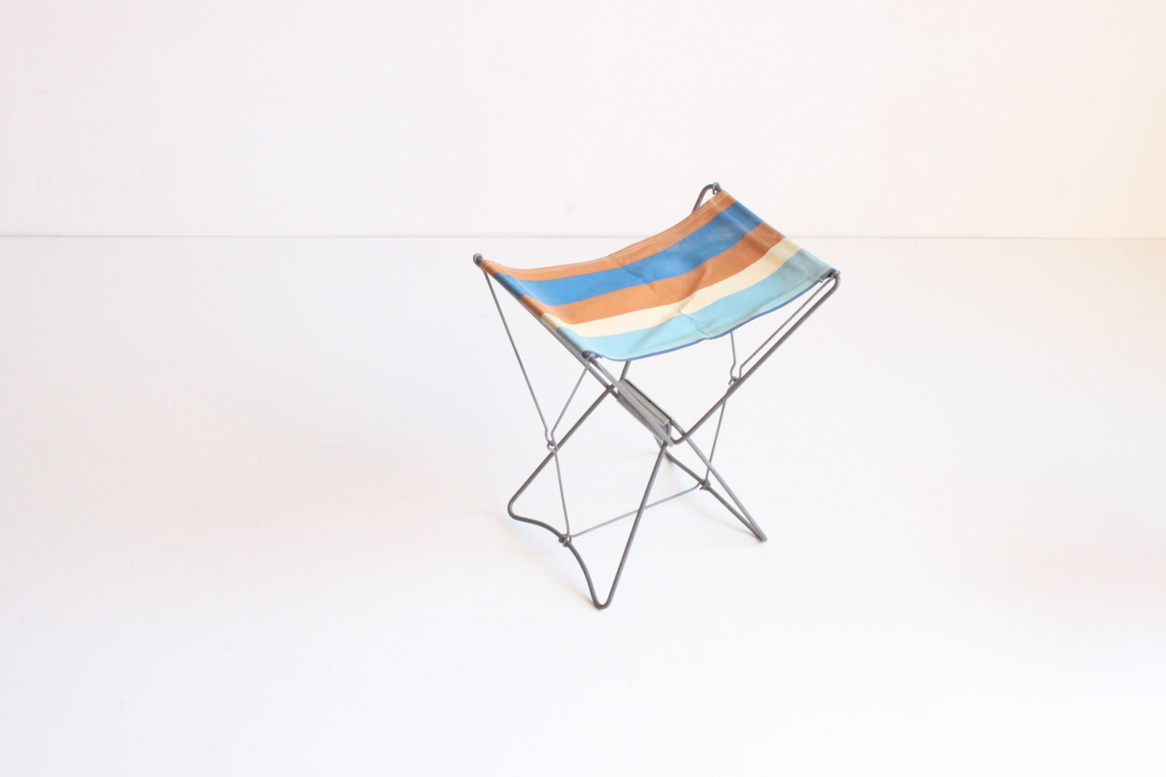 Nomad folding camping stools, France 1950s, set of three.