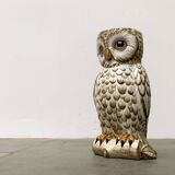 Vintage Italian ceramic owl umbrella stand