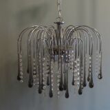Lustre cascade en verre de Murano italien 1960