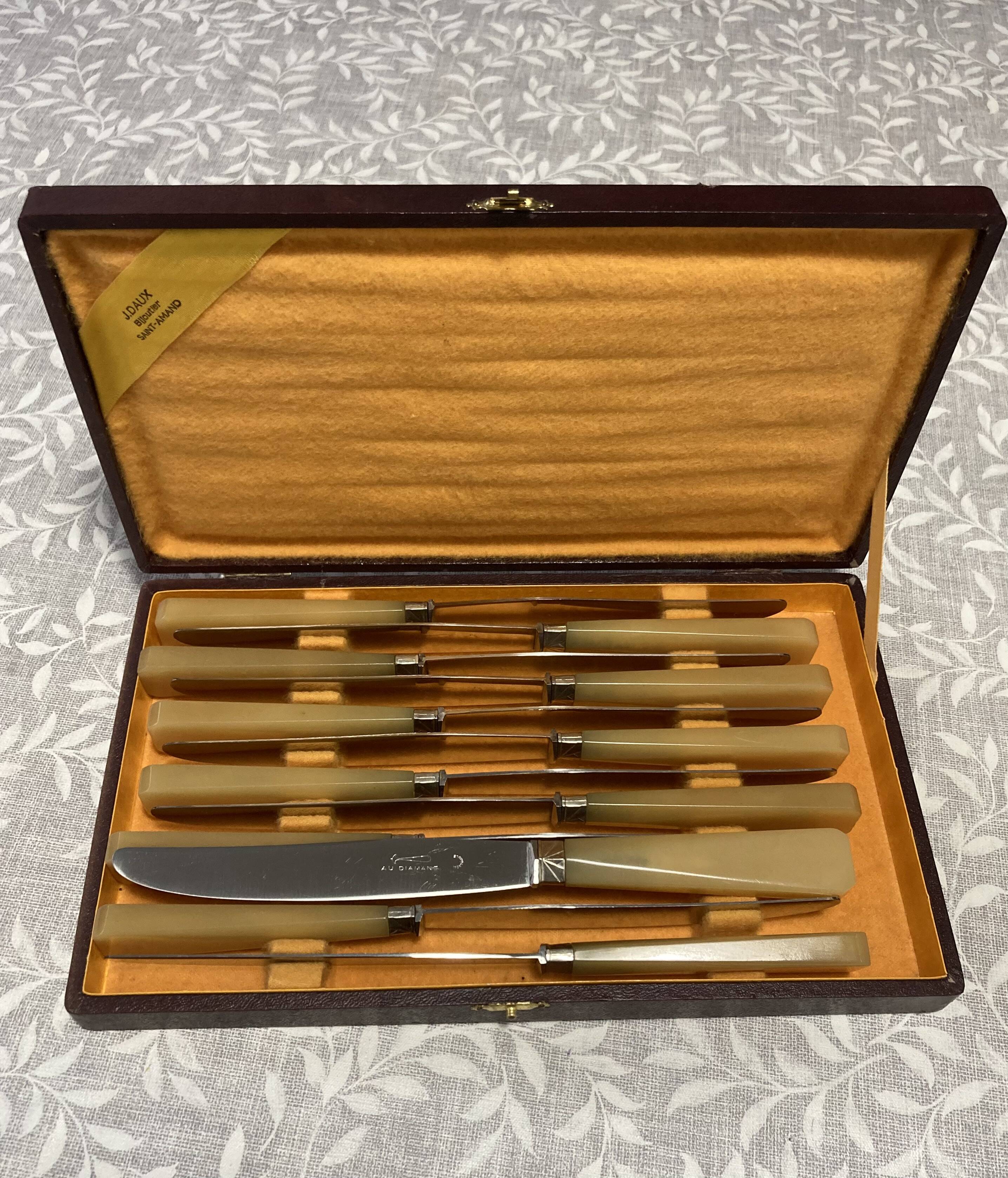 Box of 12 Art Deco knives