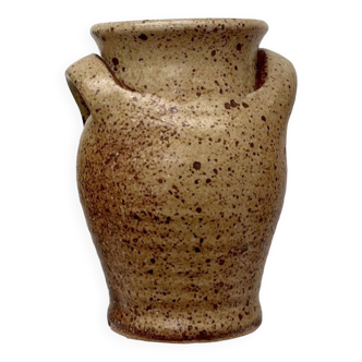 Speckled stoneware vase