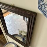 Miroir en bois foncé ☐ 49,5 x 40 cm