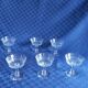 Set of 7 old champagne glasses in cut crystal