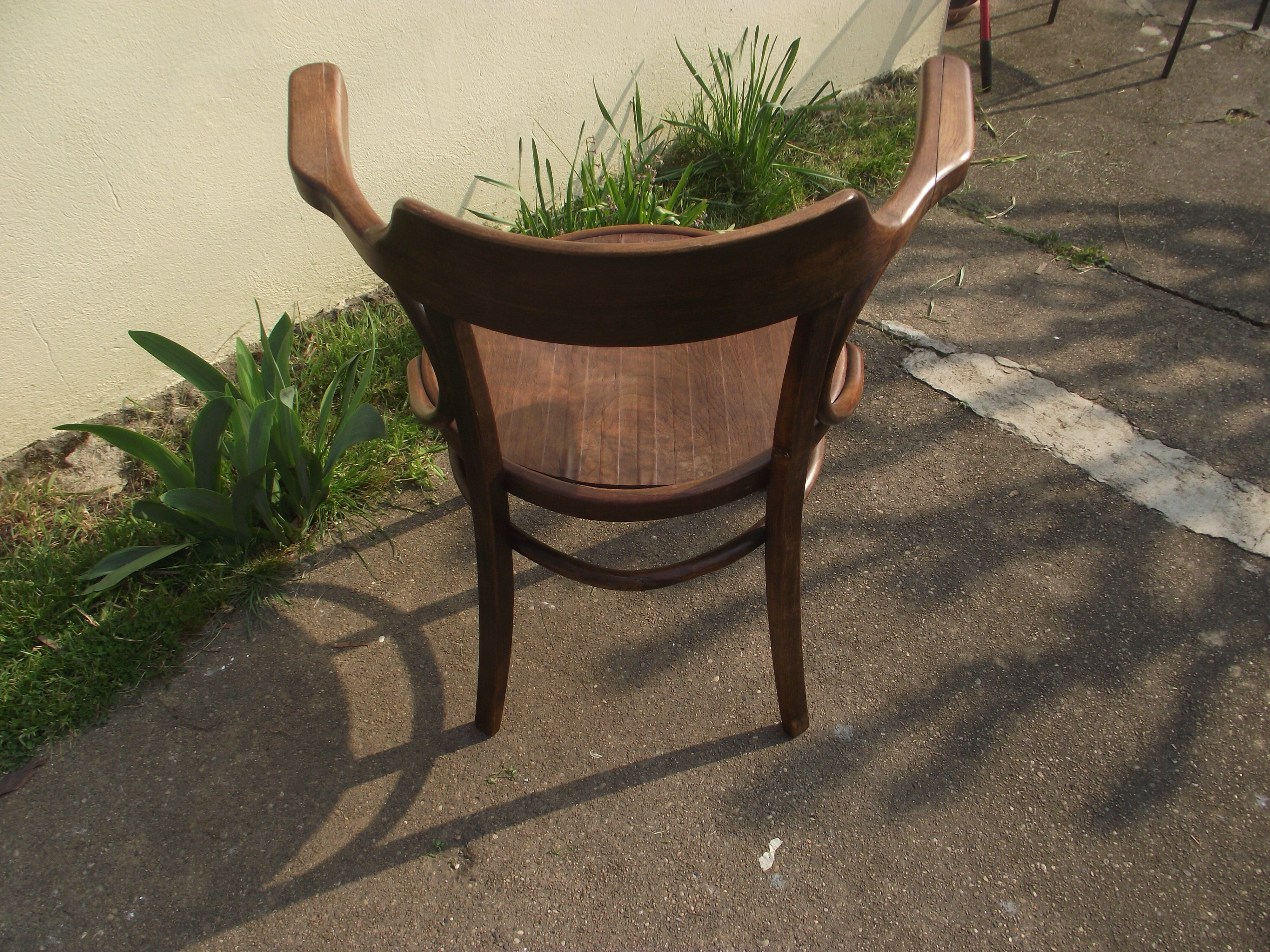 Fauteuil de bureau bois courbé baumann début 20 ème