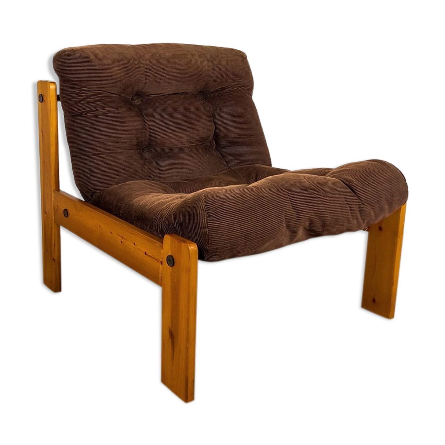 Scandinavian pine armchair in 70