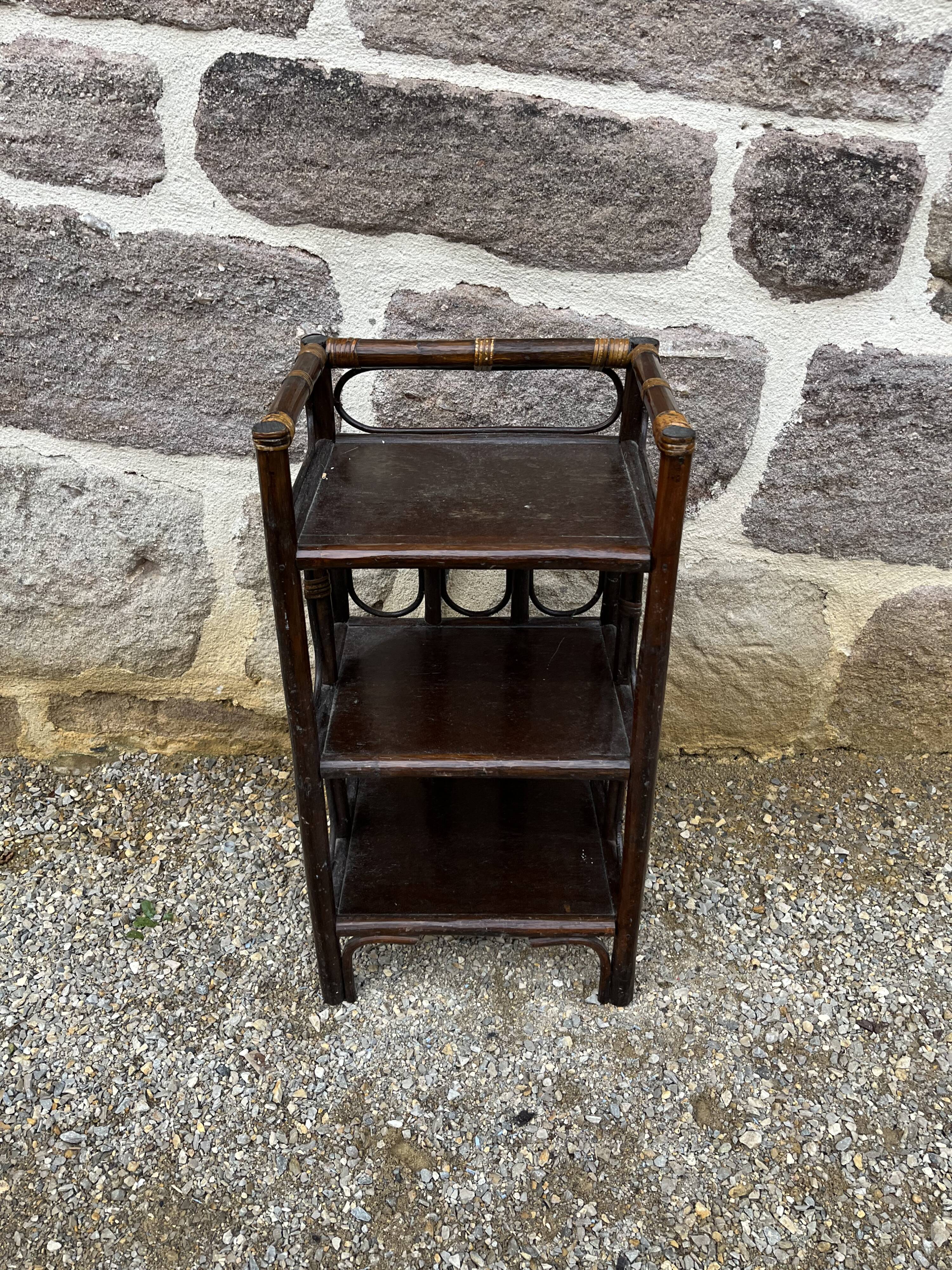 Rattan shelf