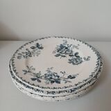 Set of 6 Terre de Fer plates, Acacia model