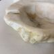 Ashtray in white marble rough stone