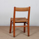 Suite de 6 chaises paillées en orme massif, travail français, 1950
