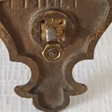 Paire de bougeoirs laiton mural antique